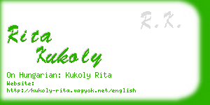 rita kukoly business card